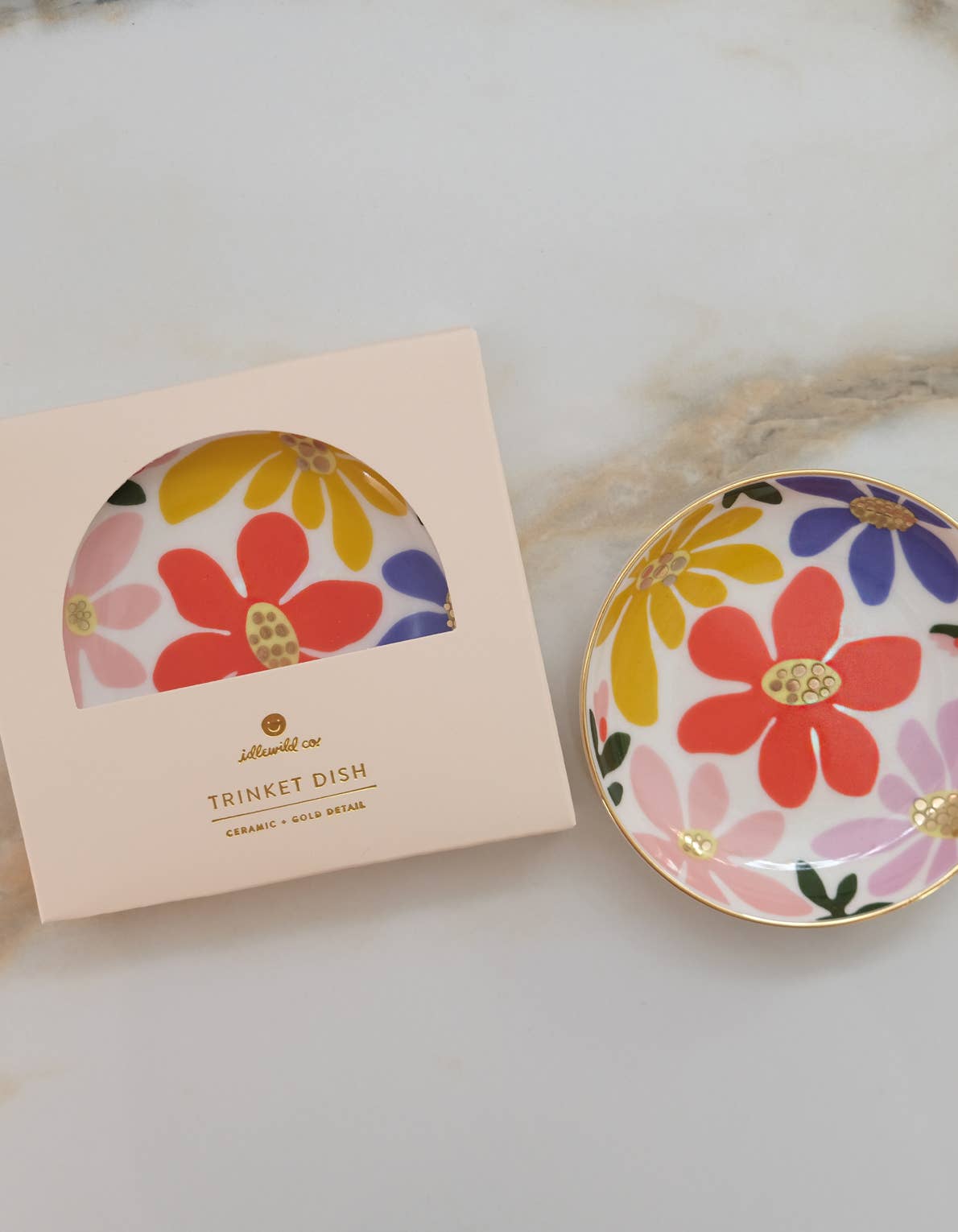 Primary Blooms Porcelain Dice Dish
