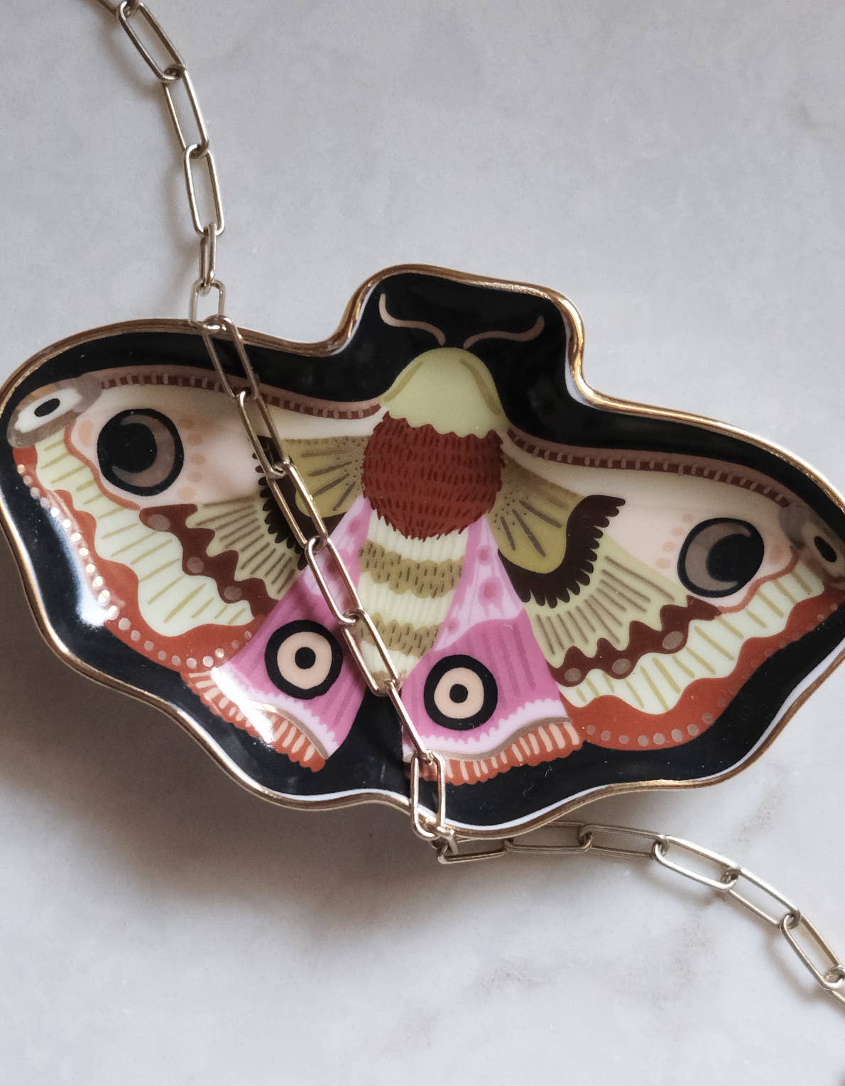 Moon Moth Porcelain Dice Dish