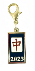 2023 Mahjong Year Charm – Gold Cloisonné Keepsake | SoloMahj