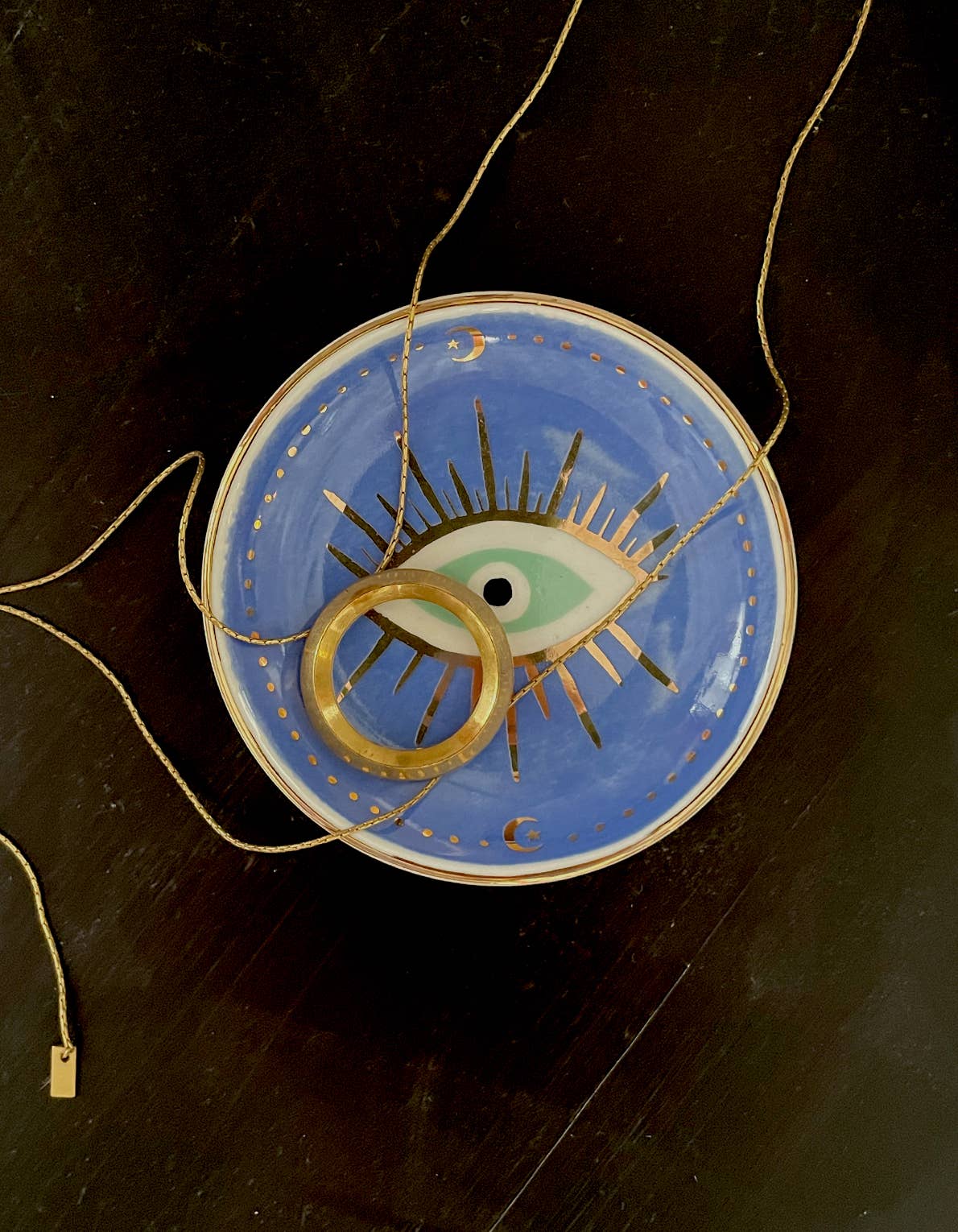 Evil Eye Porcelain Dice Dish