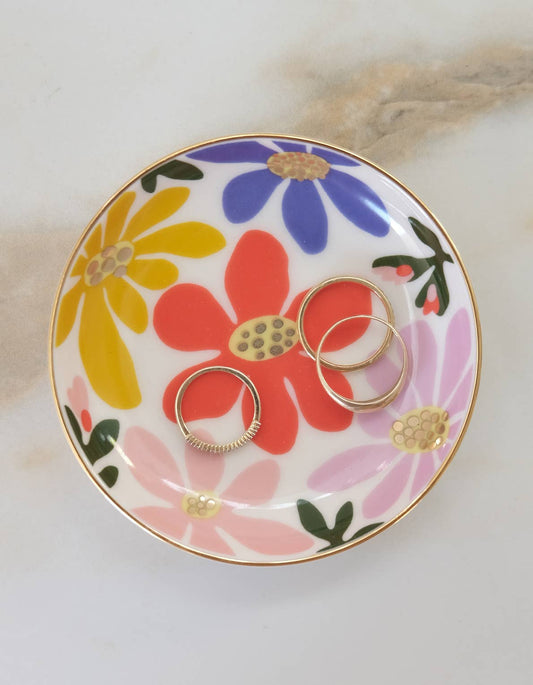 Primary Blooms Porcelain Dice Dish