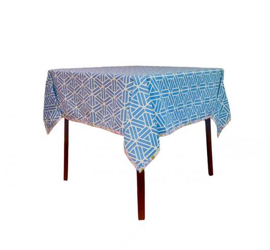 Tablecloth-Blue Geometry