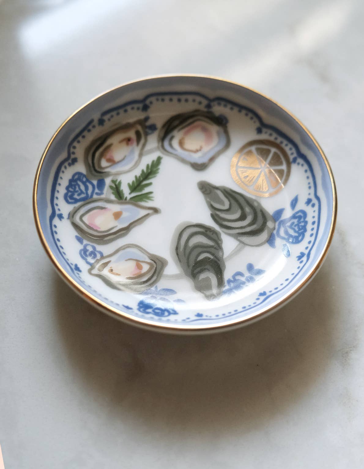 Oysters Porcelain Dice Dish