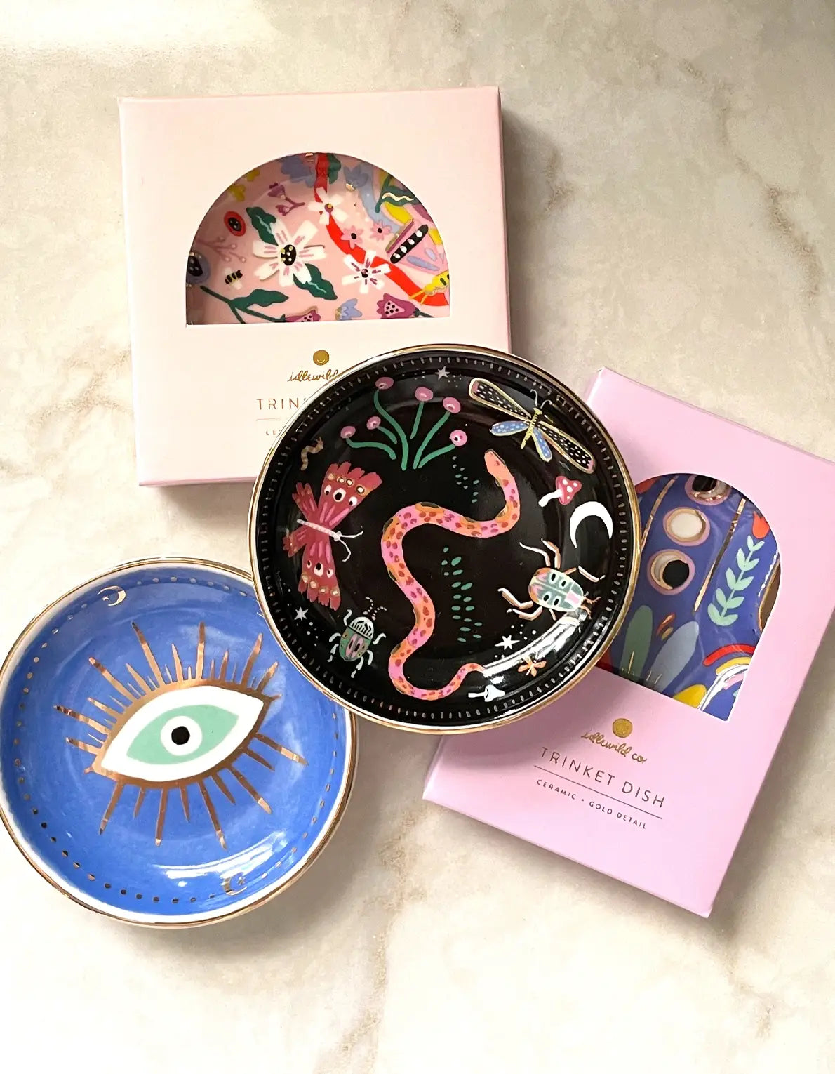 Evil Eye Porcelain Dice Dish