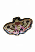 Porcelain dice dish with moth