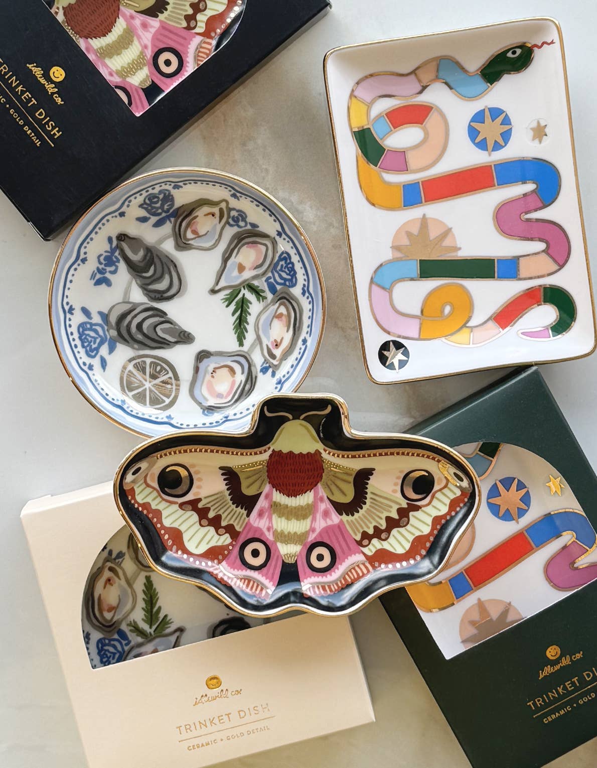 Oysters Porcelain Dice Dish