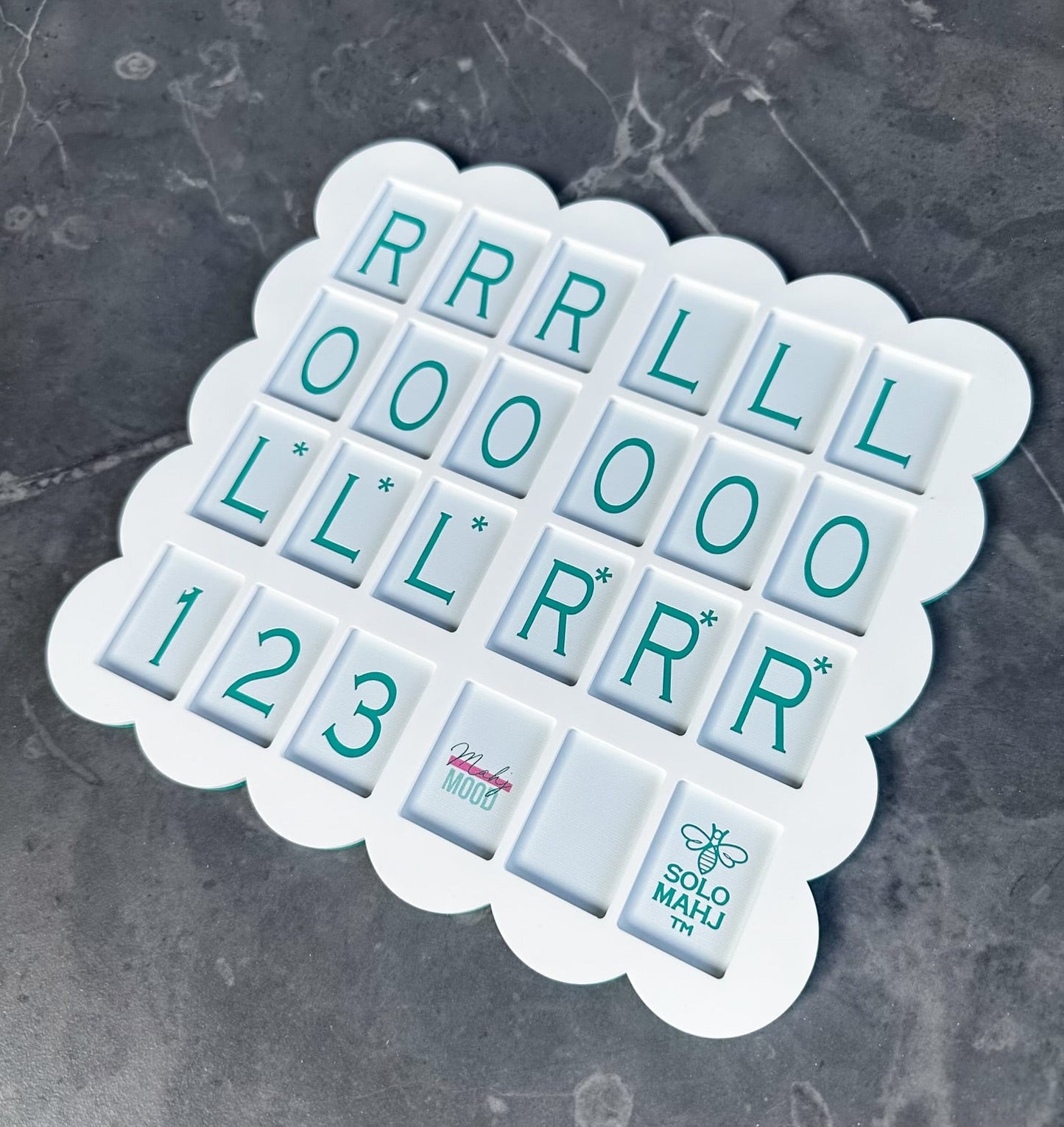 Mahj Mood X SOLOMAHJ Teal Collab Board (Poppy/Large Size)
