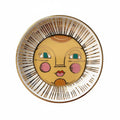 Porcelain dice dish with sun face