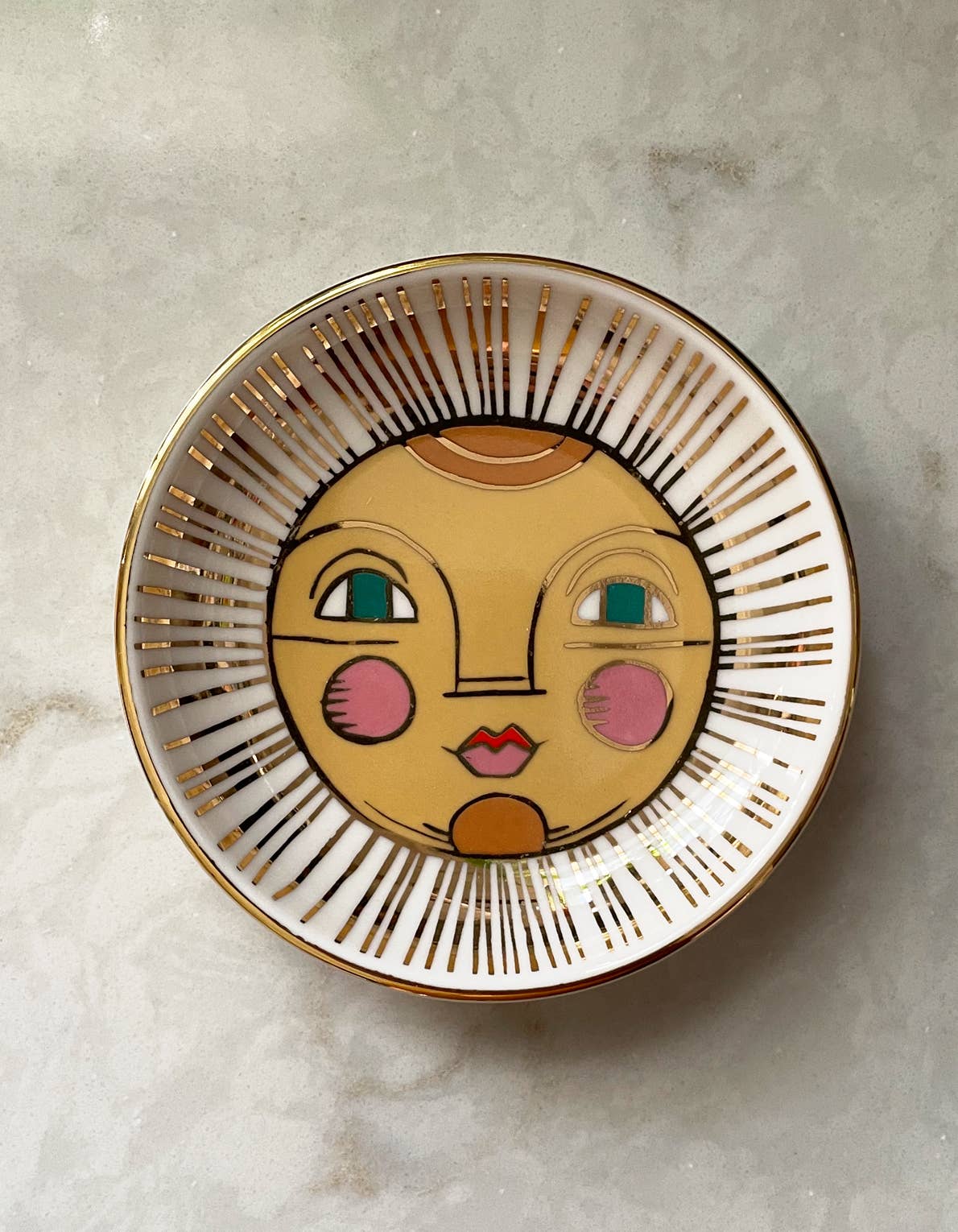 Sun Porcelain Dice Dish