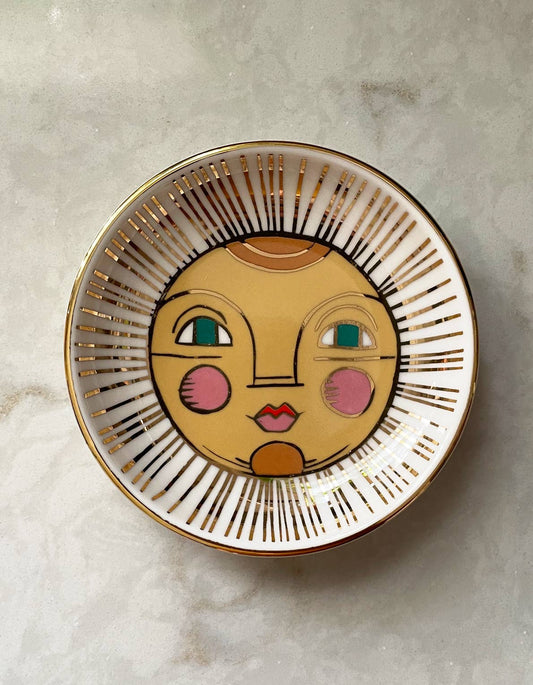 Sun Porcelain Dice Dish