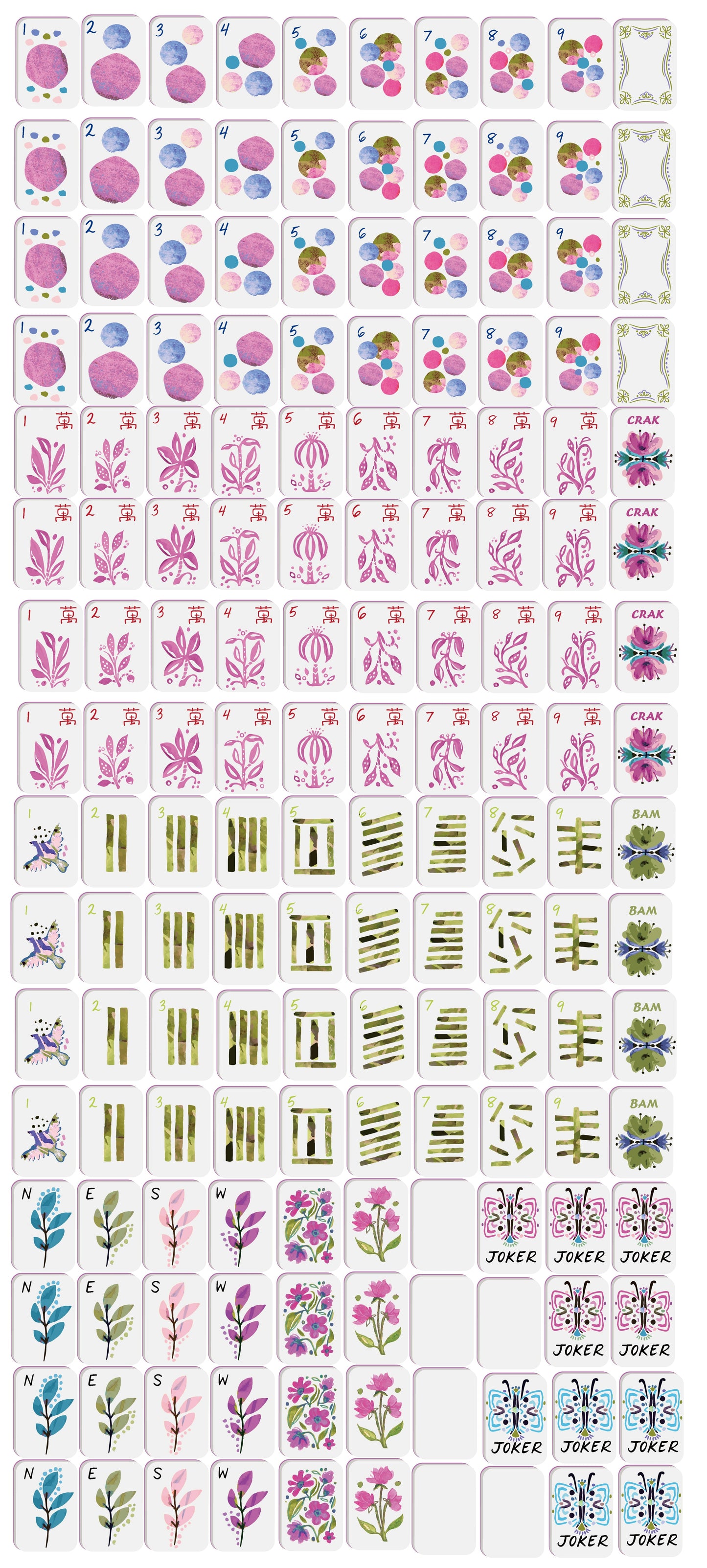 Amina Mahjong Tiles (Preorder-Expected ship date 9/15/26) Fits Clover SoloMahj board