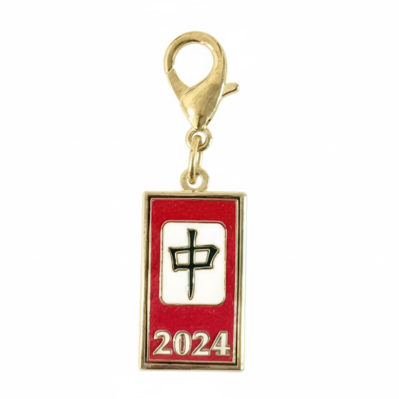 2024 Mahjong Year Charm – Gold Cloisonné Keepsake | SoloMahj