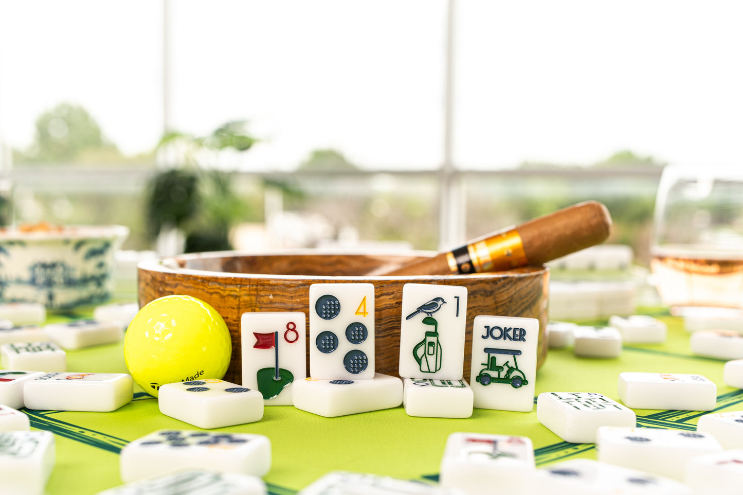 THE COUNTRY CLUB MAHJONG TILE SET-FITS THE POPPY SOLOMAHJ BOARD