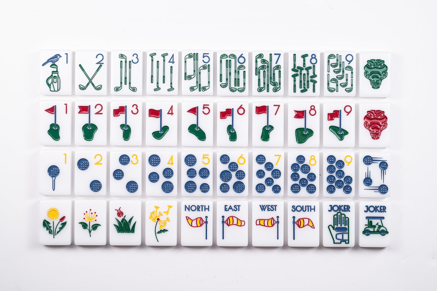 THE COUNTRY CLUB MAHJONG TILE SET-FITS THE POPPY SOLOMAHJ BOARD
