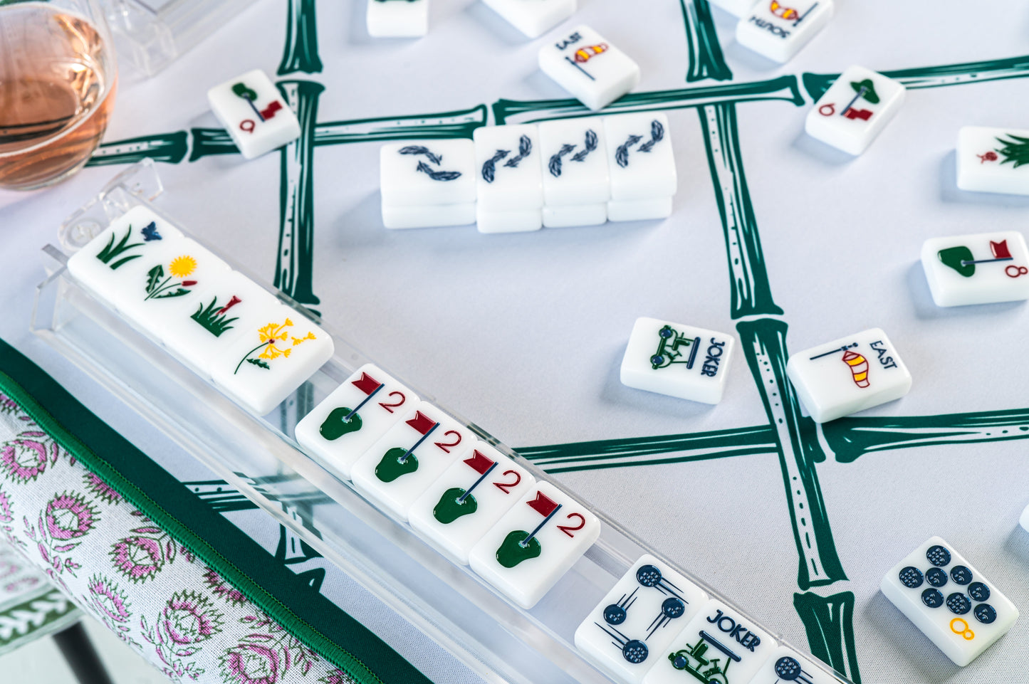 THE COUNTRY CLUB MAHJONG TILE SET-FITS THE POPPY SOLOMAHJ BOARD