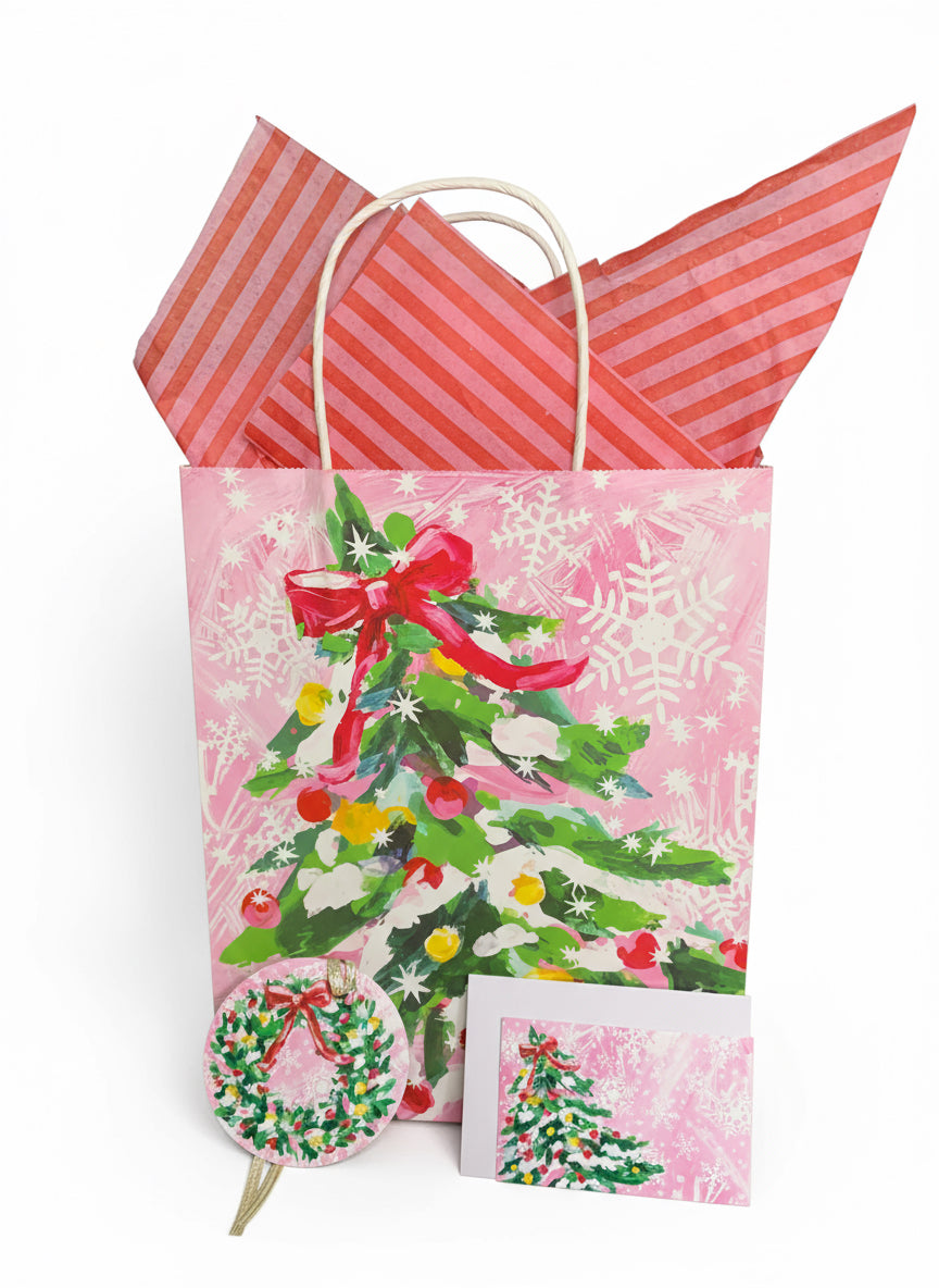 Pink Christmas Gift Packaging Kit