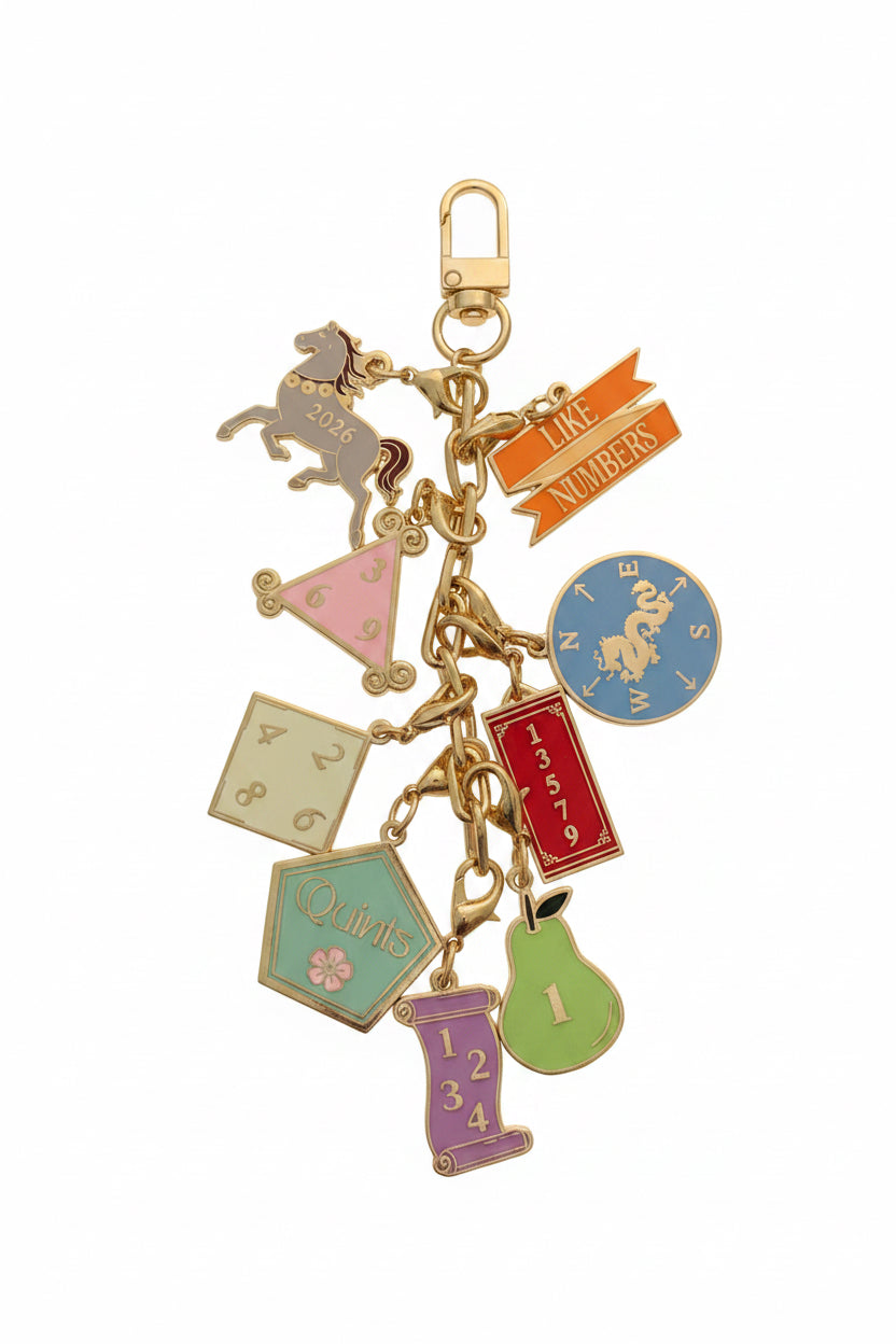Winds & Dragons Mahjong Charm – Gold Cloisonné Keepsake | SoloMahj