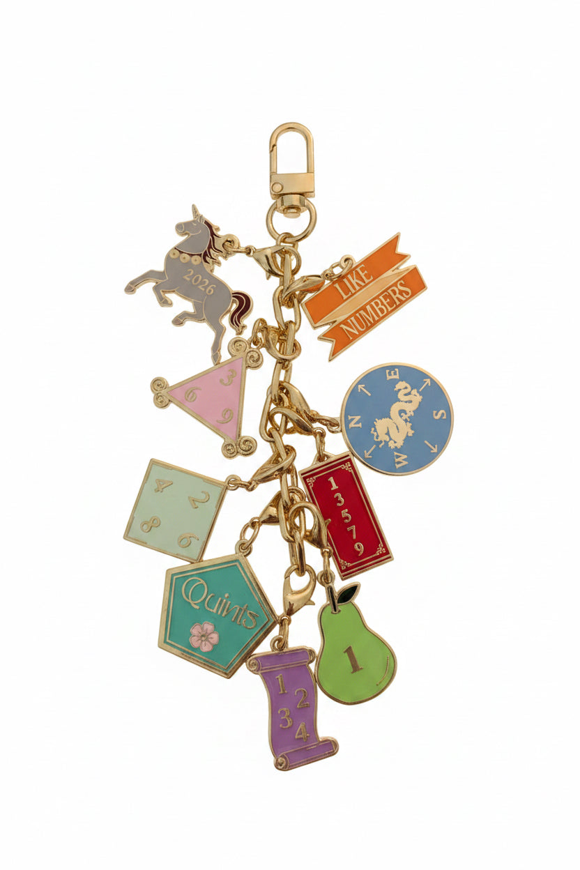 369 Mahjong Charm – Gold Cloisonné Keepsake | SoloMahj