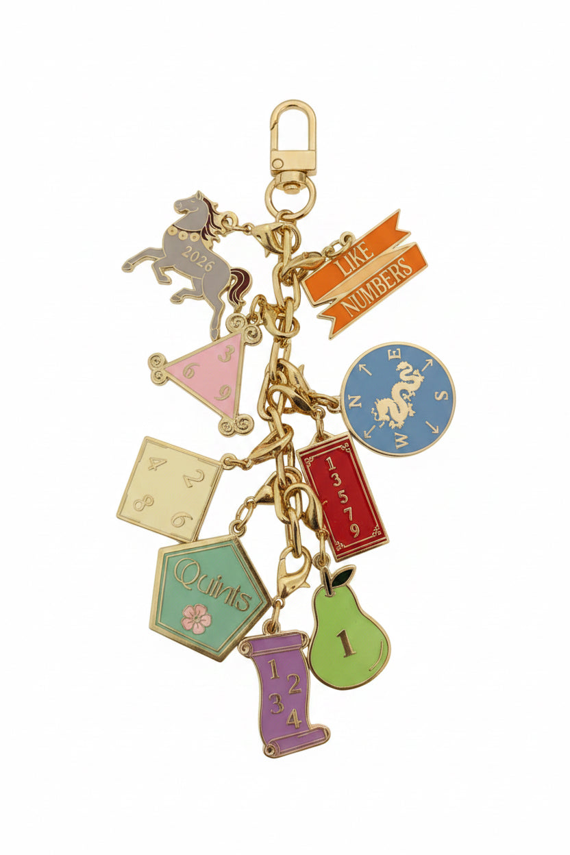 Evens 2468 Mahjong Charm – Gold Cloisonné Keepsake | SoloMahj