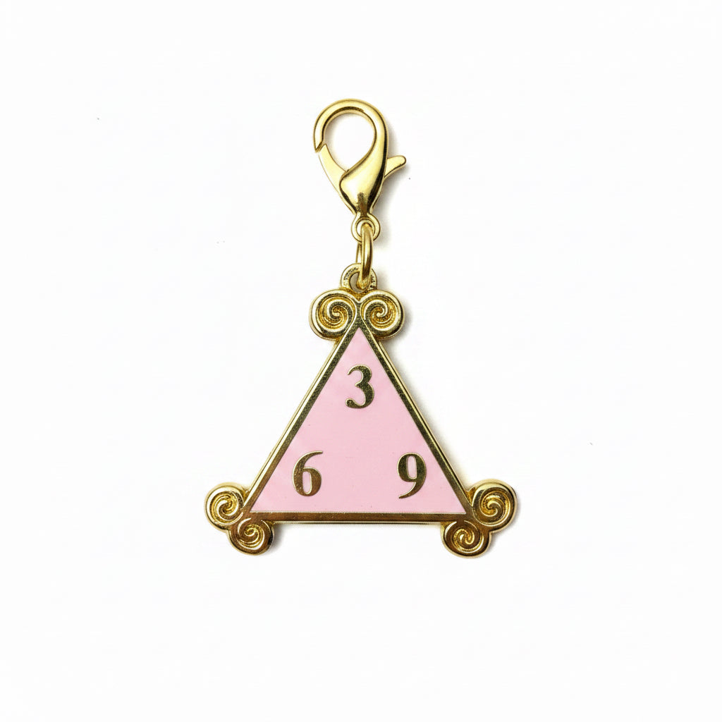 369 Mahjong Charm – Gold Cloisonné Keepsake | SoloMahj