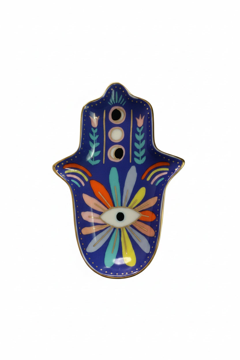 Hamsa porcelain dice dish