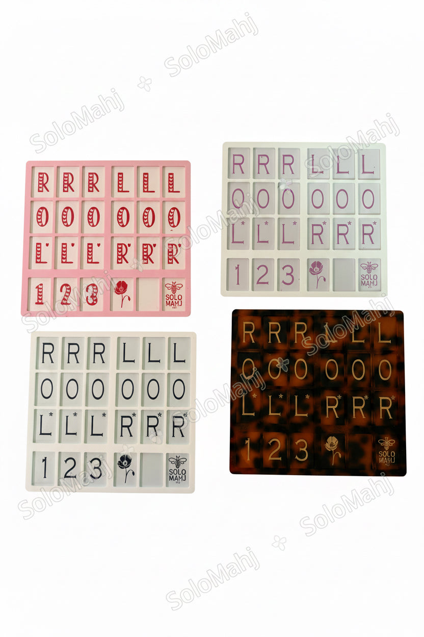 The Poppy collection - SoloMahj boards in multiple colorways