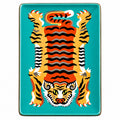 Green Tiger Porcelain Mahjong Dice Dish