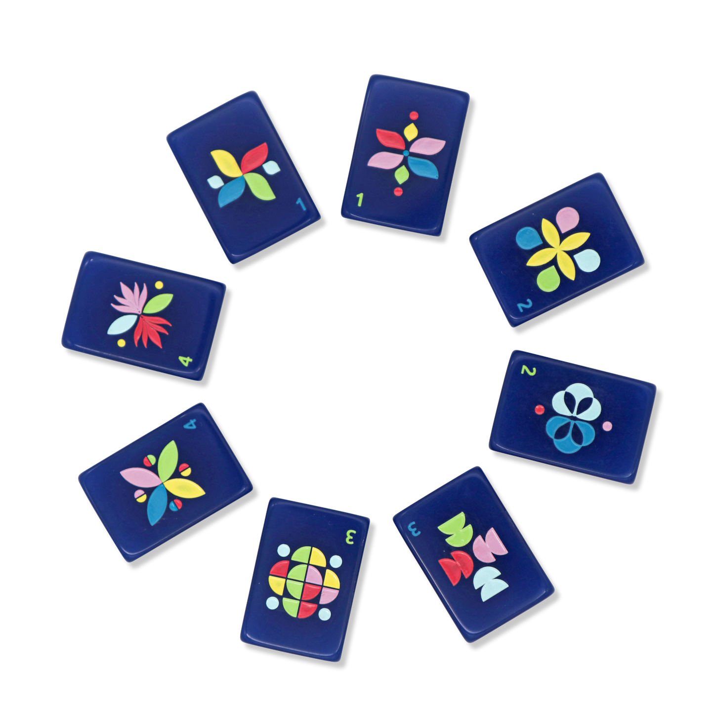 Navy Architectural Mahjong Tile Set-Fits the Poppy SoloMahj Board