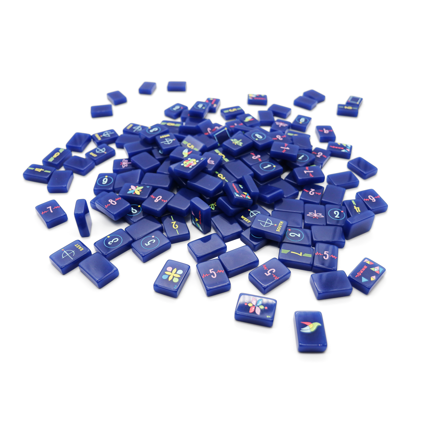 Navy Architectural Mahjong Tile Set-Fits the Poppy SoloMahj Board