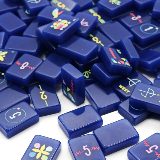 Navy Architectural Mahjong Tile Set-Fits the Poppy SoloMahj Board