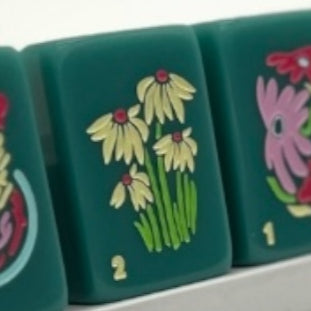 Free Spirit Teal Mahjong Tile Set-Fits the Poppy SoloMahj Board