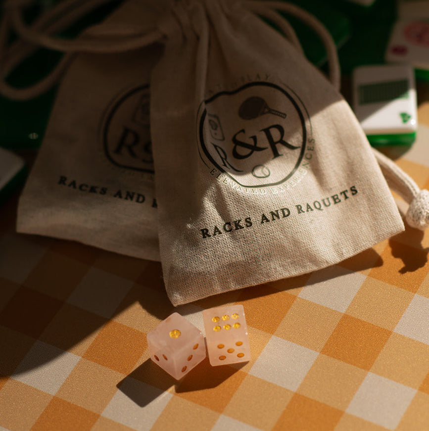 Semi-precious dice set