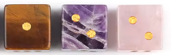 Semi-precious dice set