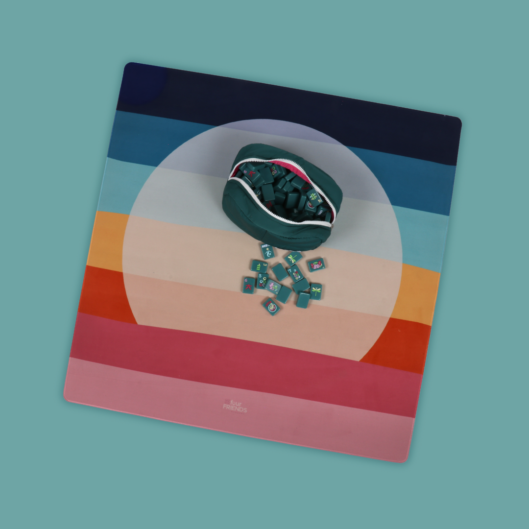 Free Spirit Teal Mahjong Tile Set-Fits the Poppy SoloMahj Board