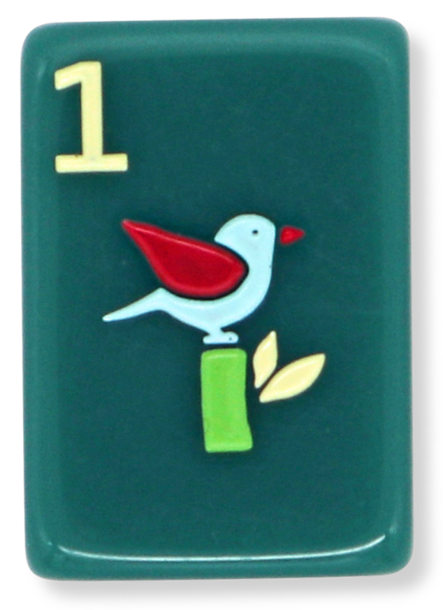 Free Spirit Teal Mahjong Tile Set-Fits the Poppy SoloMahj Board