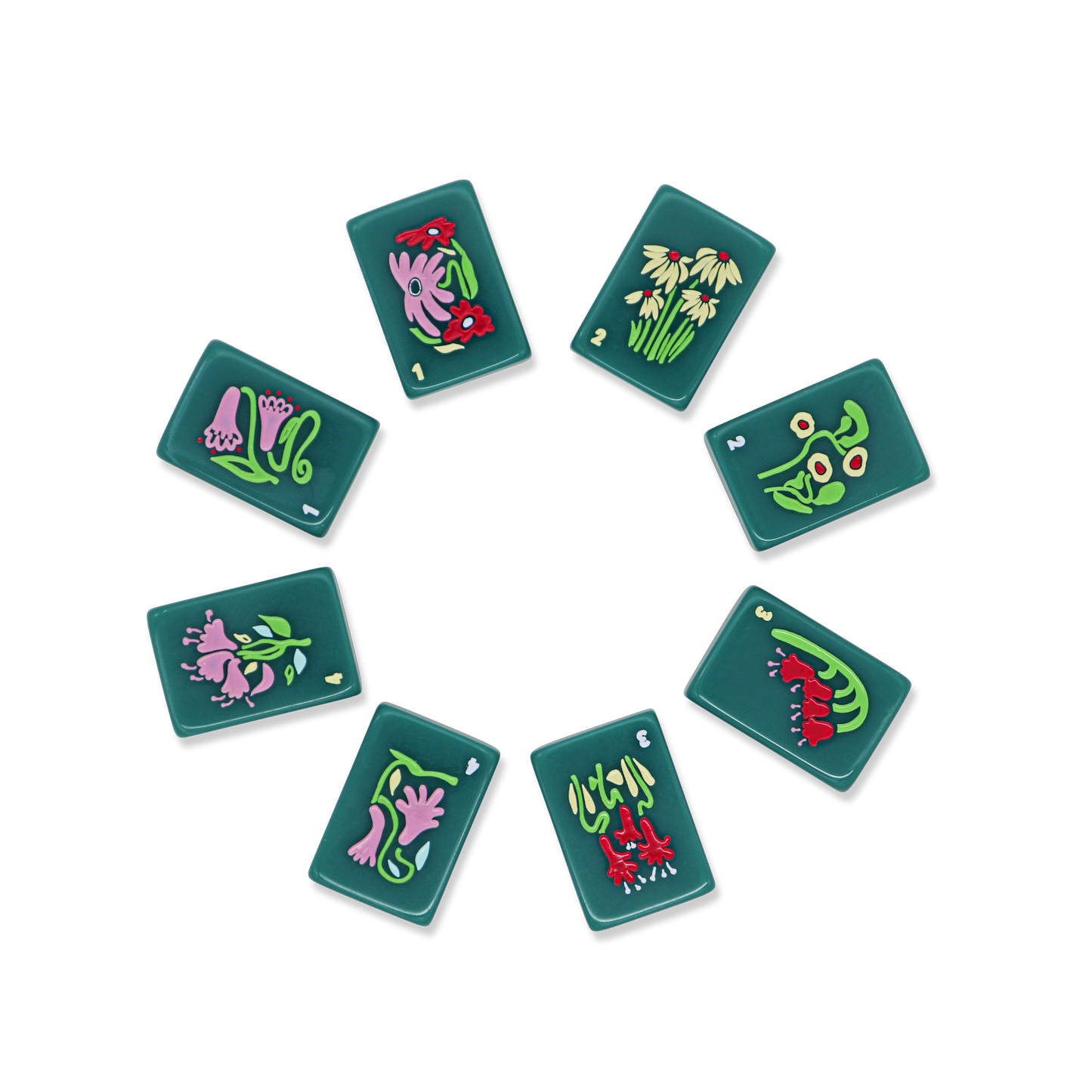 Free Spirit Teal Mahjong Tile Set-Fits the Poppy SoloMahj Board