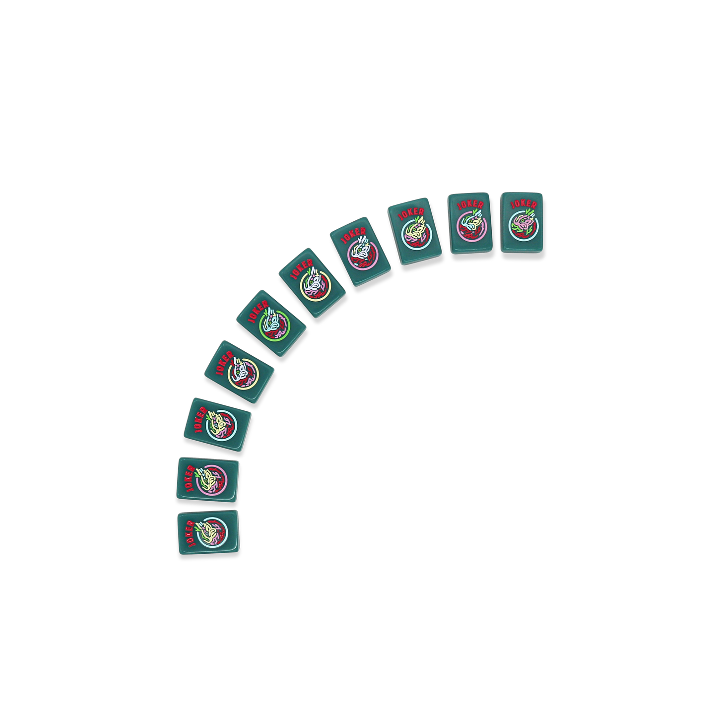 Free Spirit Teal Mahjong Tile Set-Fits the Poppy SoloMahj Board