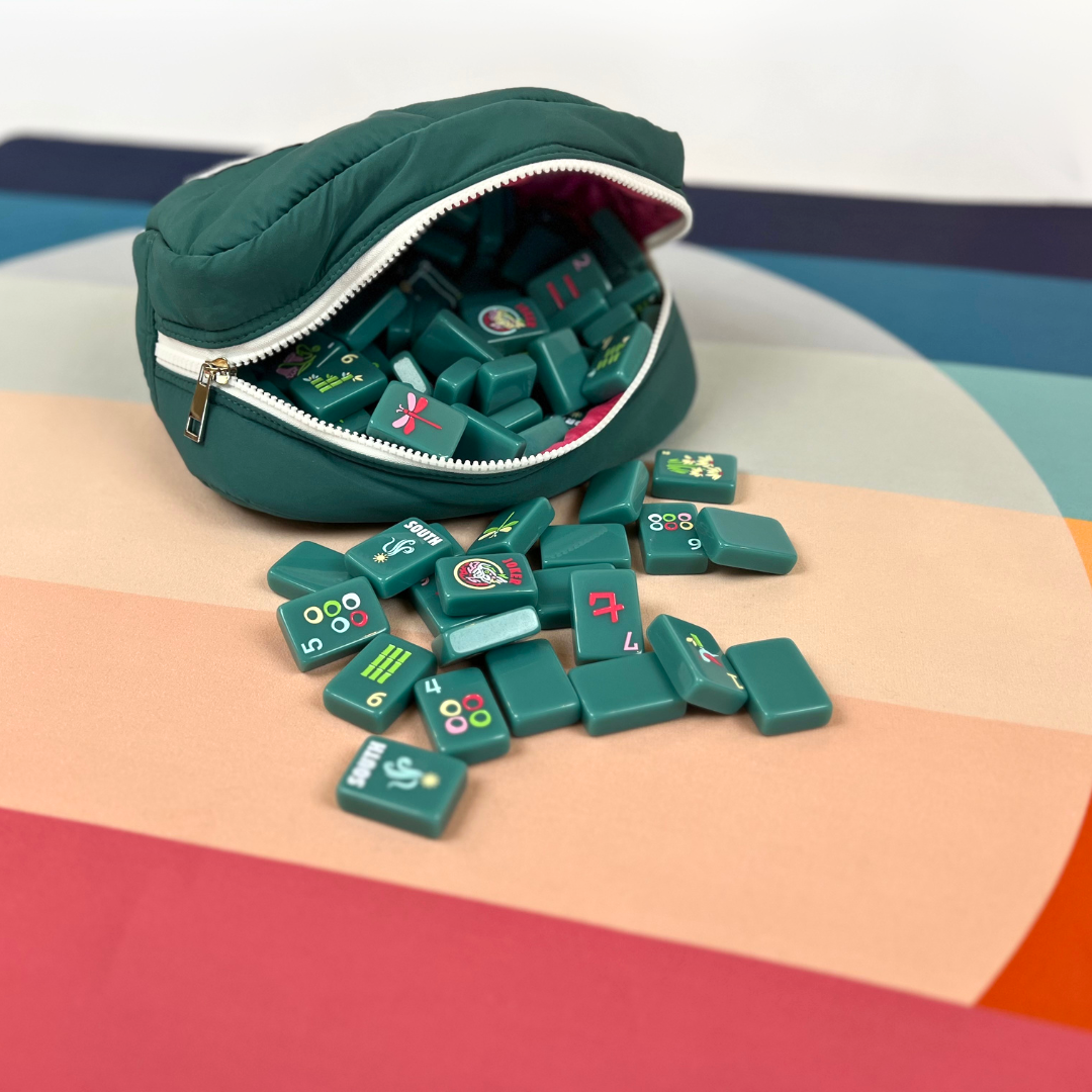 Free Spirit Teal Mahjong Tile Set-Fits the Poppy SoloMahj Board
