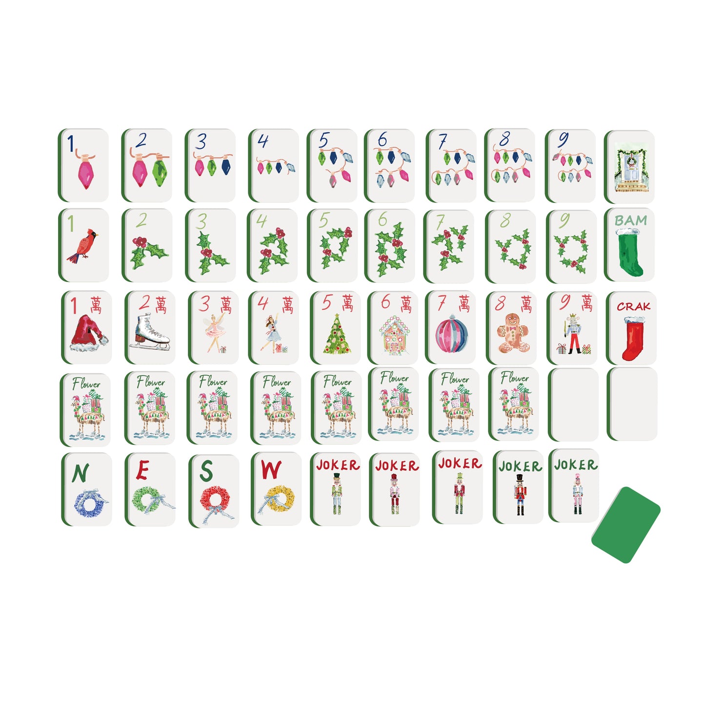 Holiday Lights Mahjong Kit (Preorder-Expected Ship date 9/15/26) Fits Clover SoloMahj board.